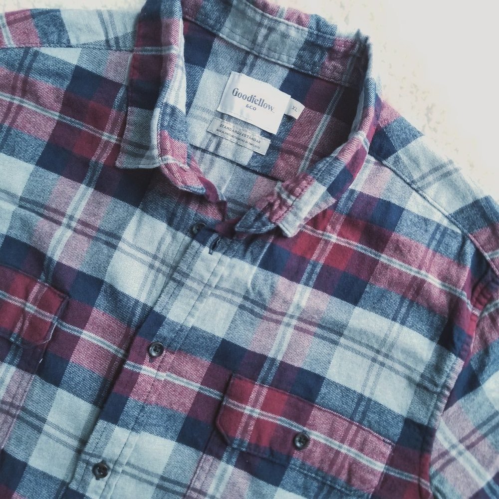 Goodfellow & Co - Cozy Plaid Button Shirt (XL)